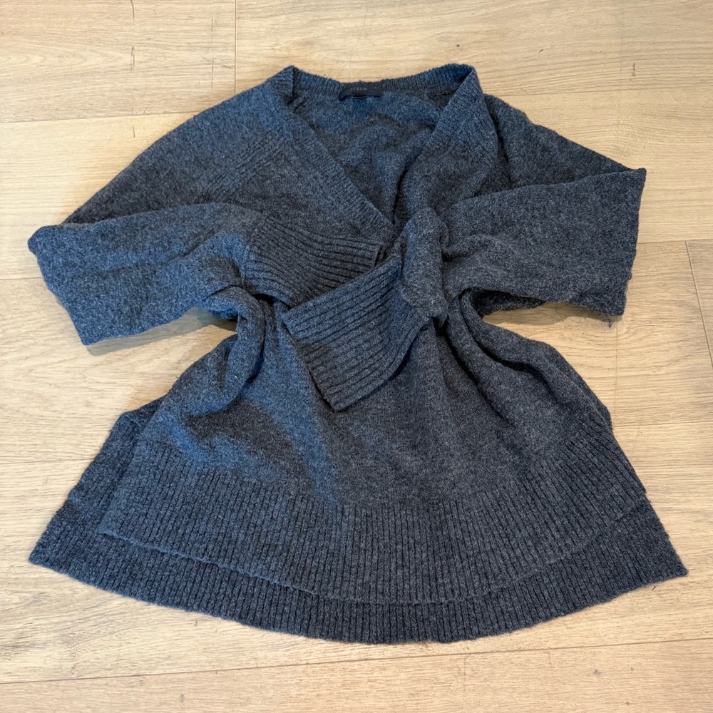 J. Crew Charcoal Alpaca V-Neck Sweater